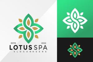 Beauty Lotus Spa Logo Design Vector illustration template
