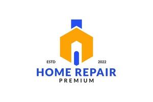 House repair logo. Wreck tool icon. Maintenance service sign. Isolated garage symbol vector