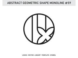 Geometric Monoline Shape Abstract Free Vector