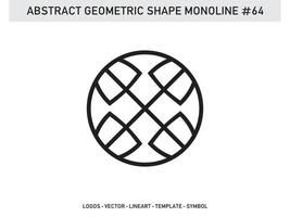 Geometric Monoline Lineart Line Shape Abstract Free Vector