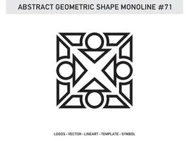 Abstract Geometric Monoline Lineart Line Vector Shape Free