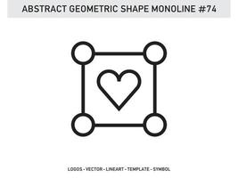 Abstract Geometric Monoline Lineart Line Vector Shape Free