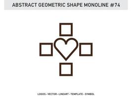 Abstract Geometric Monoline Lineart Line Vector Shape Free