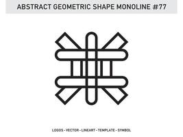 Abstract Geometric Monoline Lineart Line Shape Free Vector