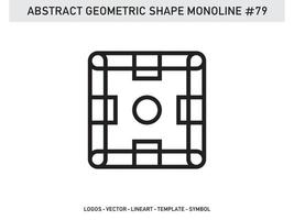 Abstract Geometric Monoline Lineart Line Shape Free Vector