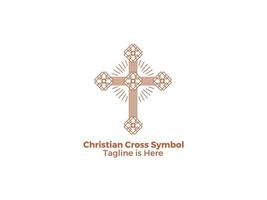 The Cross is a Symbol of Catholic Christianity Religion The Church of Jesus Design Icon vector