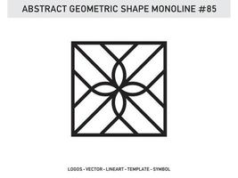 ornamento geométrico monoline forma línea abstracta vector libre