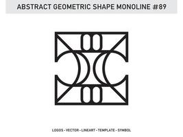 Ornament  Geometric Shape Monoline Abstract Line Free Vector