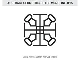 Geometric Lineart Line Shape Monoline Abstract Vector Design Free