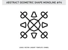 Geometric Lineart Line Shape Monoline Abstract Vector Design Free