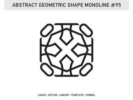 Geometric Lineart Line Shape Monoline Abstract Vector Design Free