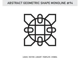 Geometric Lineart Line Shape Monoline Abstract Vector Design Free