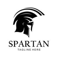 spartan helmet vector logo template