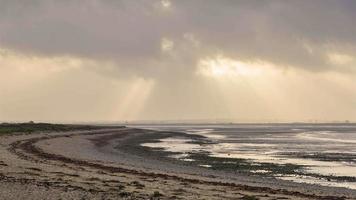 4K Timelapse Sequence of Gefosse-Fontenay, France - The Bay des Veys before the sunset video