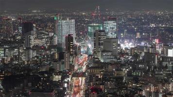 séquence timelapse 4k de tokyo, japon - shibuya de nuit depuis le musée mori video