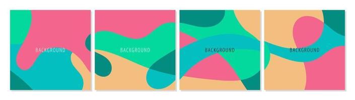 Hand Drawn Abstract Design Background. Social Media Template vector