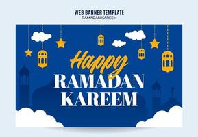 Ramadan Kareem Banner Web Space Area and Background vector