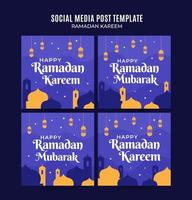 Ramadan Kareem Square Web Banner Space Area and Background vector
