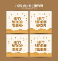 Ramadan Kareem Square Web Banner Space Area and Background vector