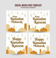 Ramadan Kareem Square Web Banner Space Area and Background vector