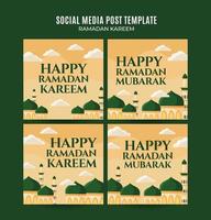 Ramadan Kareem Square Web Banner Space Area and Background vector