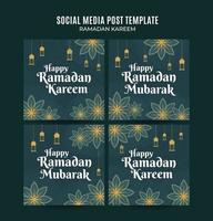 Ramadan Kareem Square Web Banner Space Area and Background vector