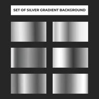 Collection of silver gradient background. vector