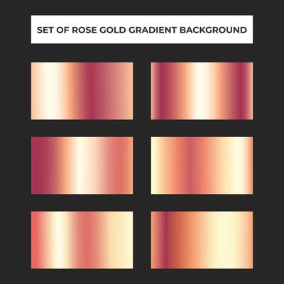 Collection of Rose Gold gradient background.