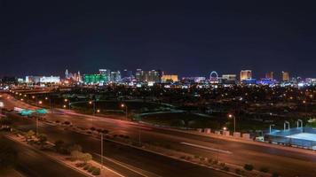 4k timelapse-sekvens av las vegas, usa - staden på natten video