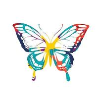 Colorful butterfly vector illustration background. Nature inspired, flying insect, moth poster