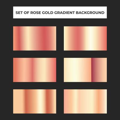 Collection of Rose Gold gradient background.