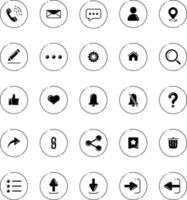conjunto de iconos de interfaz de usuario. iconos de línea vectorial. vector
