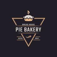 Classic Vintage Retro Label Badge Emblem for Stamp Pie Bakery House Logo Design Inspiration vector