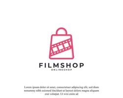 Film Icon, Film Shop Logo Design Vector Template Element