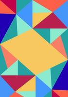 Vector Abstract Flat Geometric And Curve Colorful Background Pattern For Summer