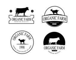 farm logo set design vector