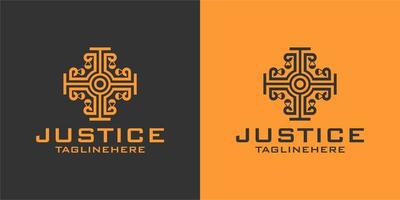 plantilla de diseño de logotipo de justicia de bufete de abogados vector