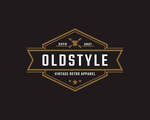 Classic Vintage Retro Label Badge for Clothing Apparel Old style Logo Emblem Design Template Element