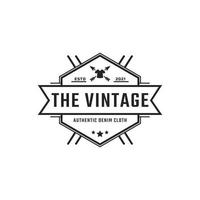 Classic Vintage Retro Label Badge for Clothing Apparel Logo Emblem Design Template Element vector