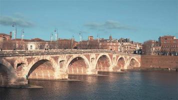 4K Video Sequence of Toulouse, France - The Pont Neuf
