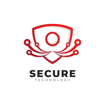 Shield Technology Icon. Secure Tech Logo Design Template Element vector