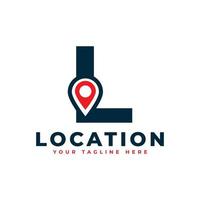 Elegant Letter L Geotag or Location Symbol Logo. Red Shape Point Location Icon. Usable for Business and Technology Logos. Flat Vector Logo Design Ideas Template Element.