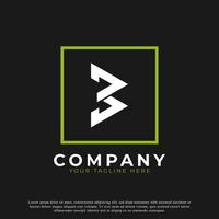 letra simple b dentro del logotipo cuadrado moderno. utilizable para logotipos comerciales y de marca. vector