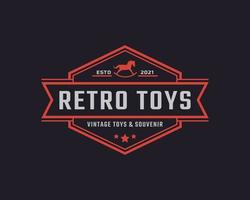 clásico vintage retro etiqueta insignia juguetes e inspiración en el diseño del logotipo de recuerdo vector