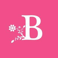 Letter B Linked Fancy Logogram Flower. Usable for Business and Nature Logos. vector