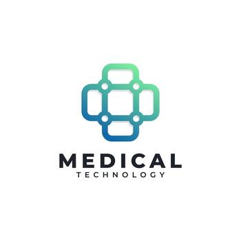 Medical Tech Logo Design Template Element. vector