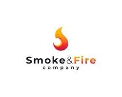 Abstract Initial Letter S Smoke Fire Flame Logo Design Inspiration vector