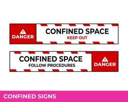 Caution Confined Space Do Not Enter Without Permission Sign In Vector,  Easy To Use And Print Design Templates vector