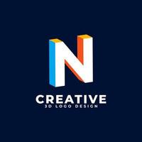 Letter N Logo Alphabet. Usable for Business and Branding Logos. vector