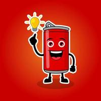 Illustration Vector Graphic Of Cute Fizzy Mascot Soft drinks Get Ideas, Design Suitable For Mascot Drinks